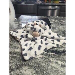 Carters Cow Plush 13" Lovey 2020 Baby Security Blanket White/Gray/Super Soft